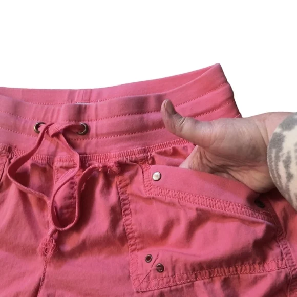 Maurices Salmon Colored Pull On Cotton Shorts with Drawstring Comfort Wa… - Picture 2 of 10